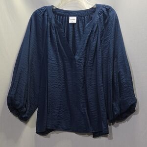 Womens NWT Navy Tunic with Baloon Sleeves Suze XL